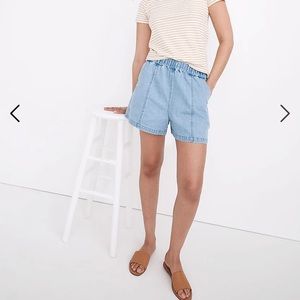 Madewell denim pull-on utility shorts in grandfield wash